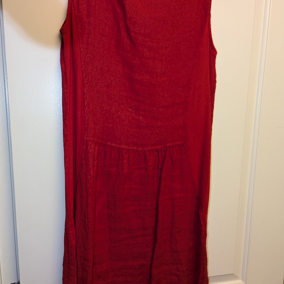 Red linen dress - Picture 5 of 5